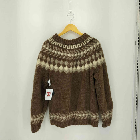 80-90s SCOTNORD IMPORT EXPORT LTD スコットランド製 総柄 ウールニット メンズ